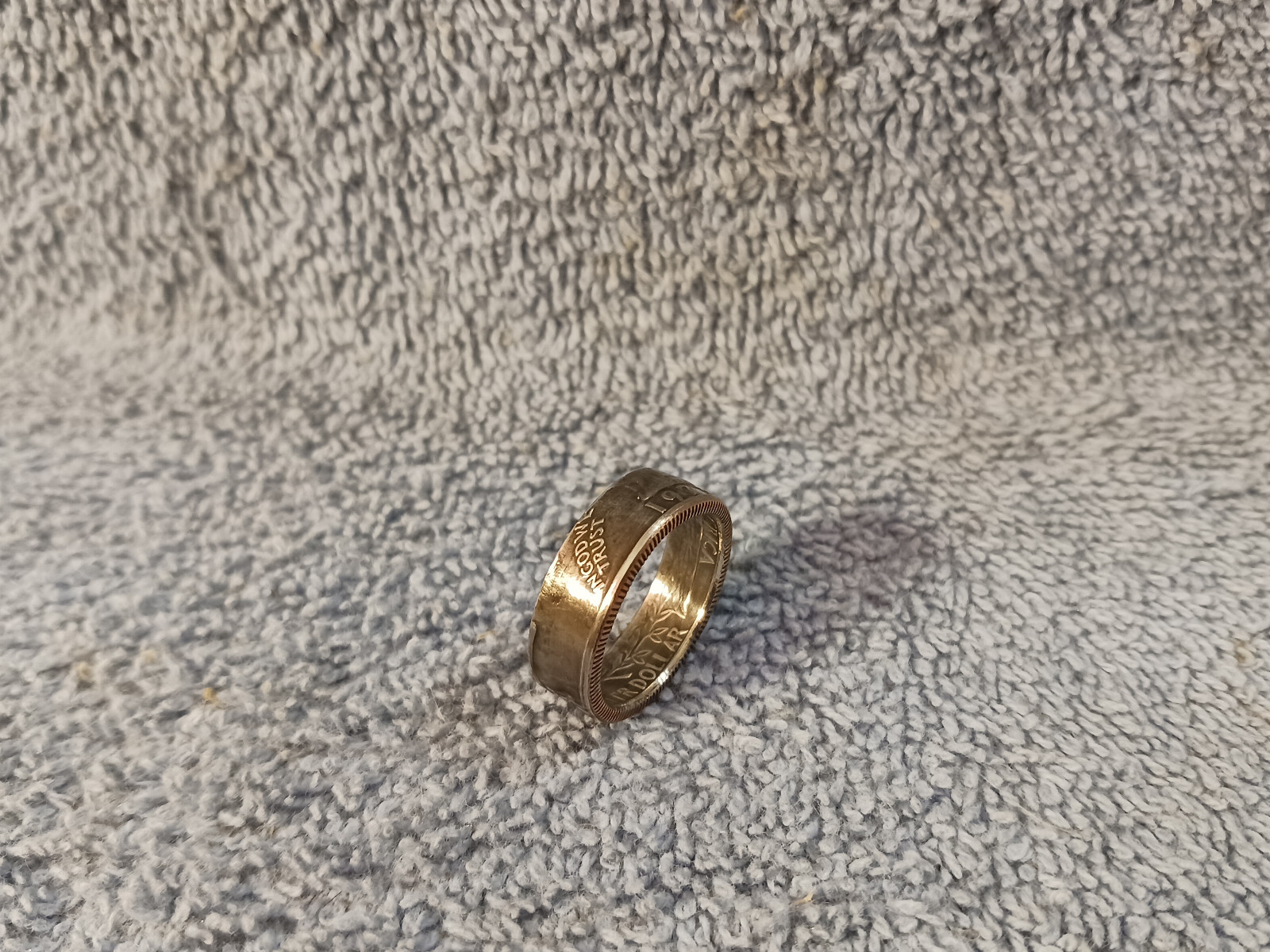 1973 Washington Quarters, Handmade Coin Ring, Size 8