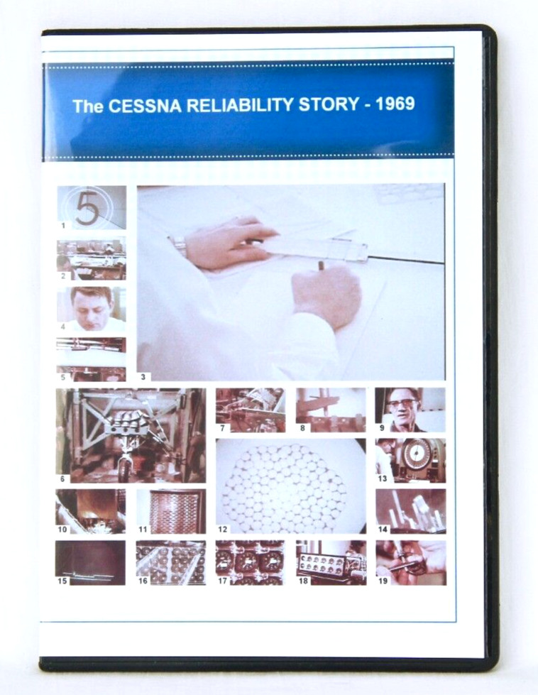 CESSNA FACTORY DVD - The Cessna Reliability Story 1969 - 16mm Film to Digital