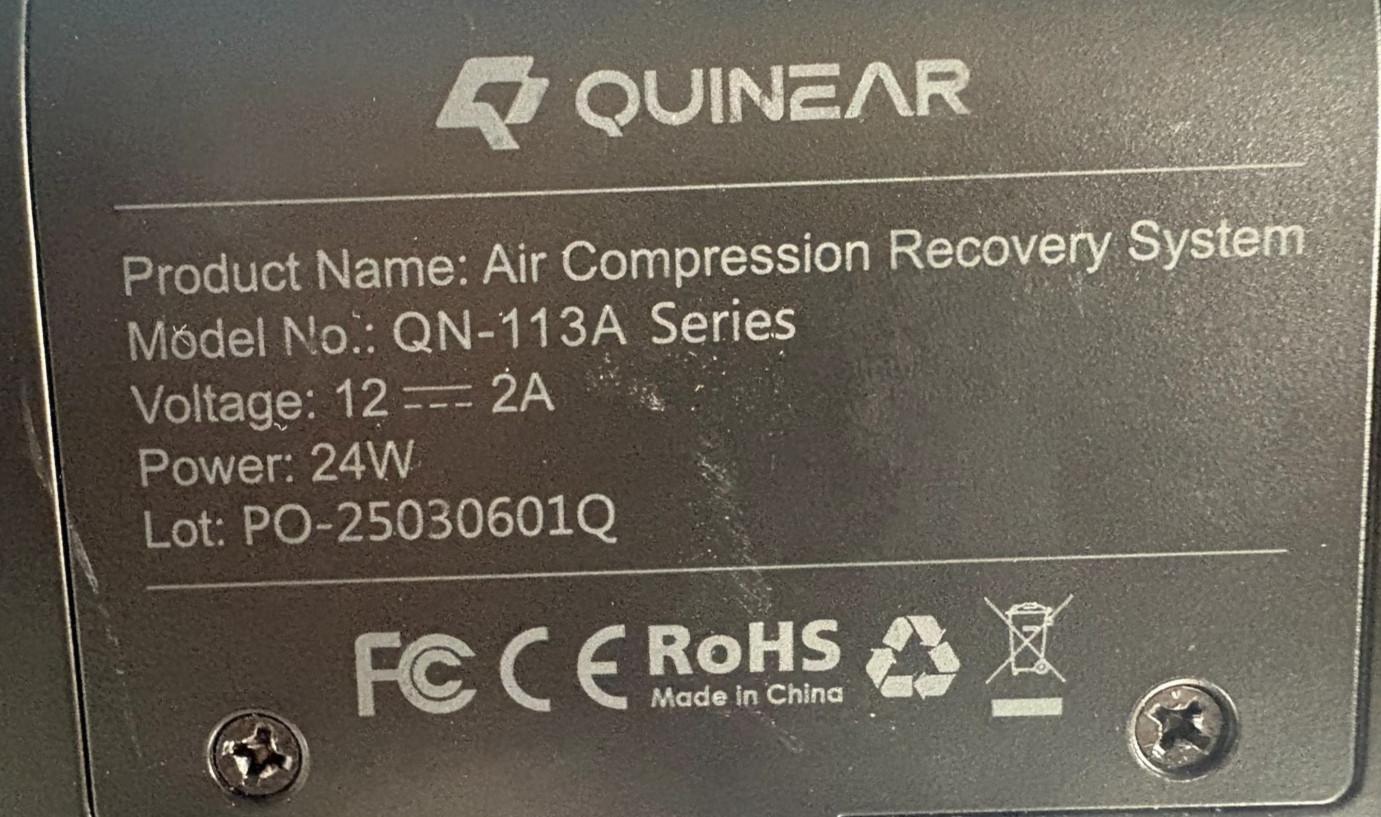 QUINEAR Air Compression Recovery System QN-113A "Control Unit Only"