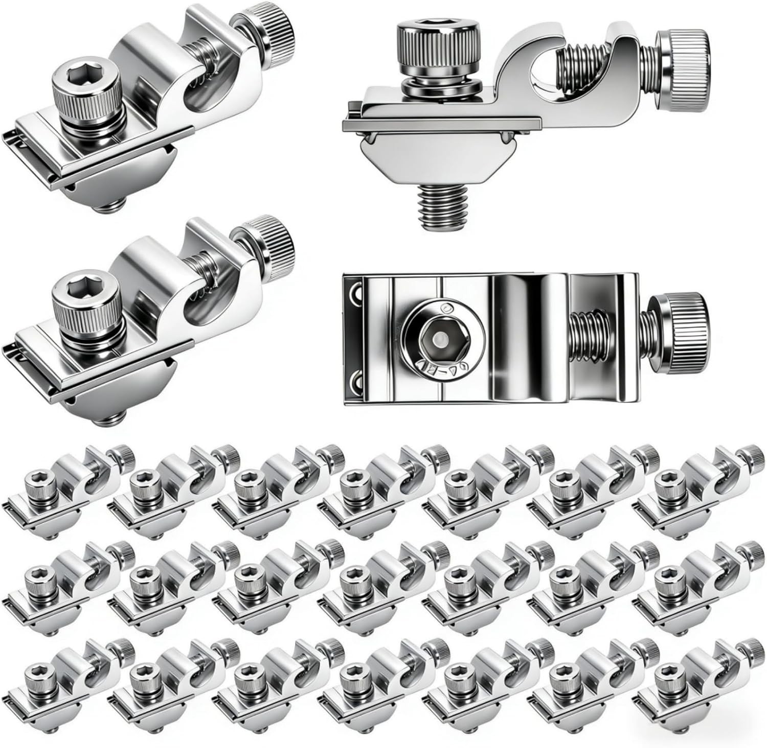 Grounding Tabs Aluminum Ground Lugs for Solar Panel Rail Bracket Clip