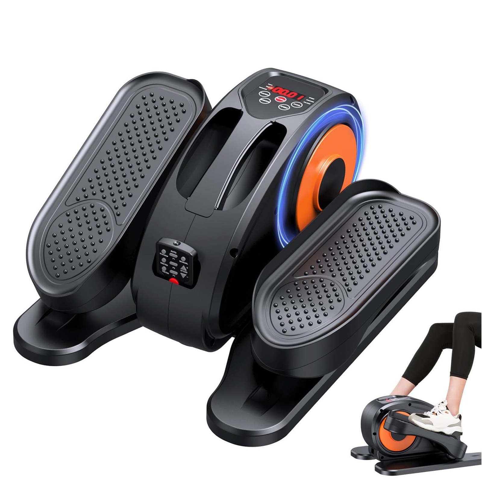 Under Desk Elliptical Machine, Electric Elliptical Leg Exerciser for Seniors ...