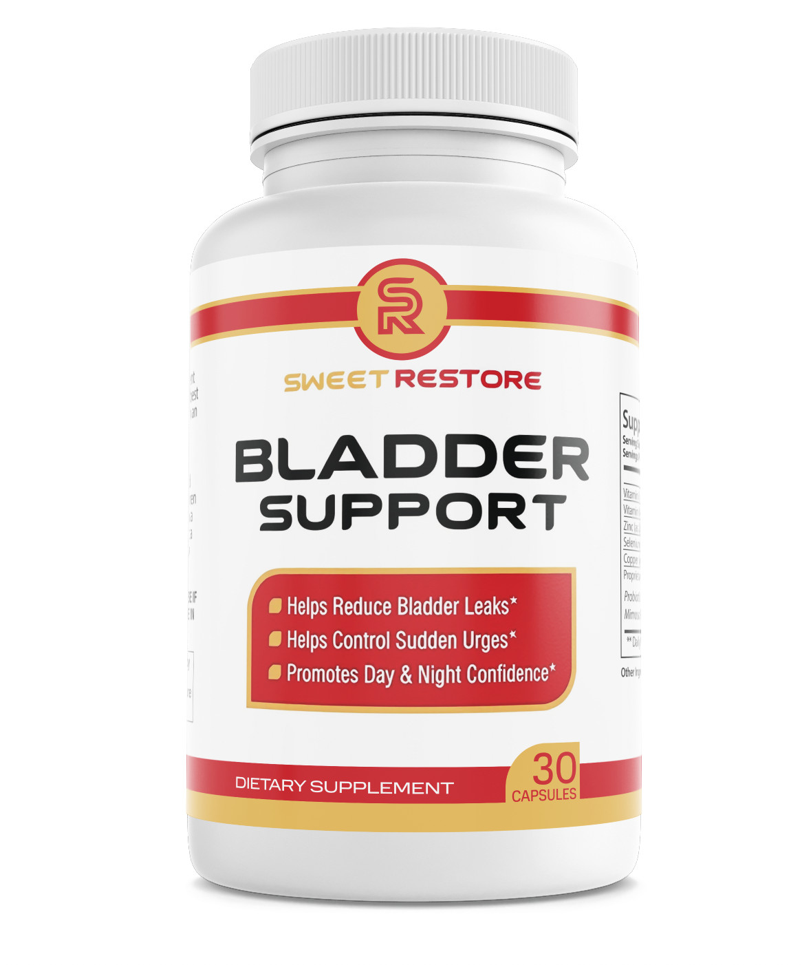 Sweet Restore Bladder Urinary Health Support Dietary Supplement 30 Capsules