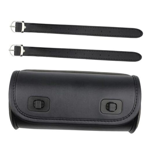 Motorcycle Bag,PU Leather Universal Motorcycle Handlebar Fork Bag Saddlebags