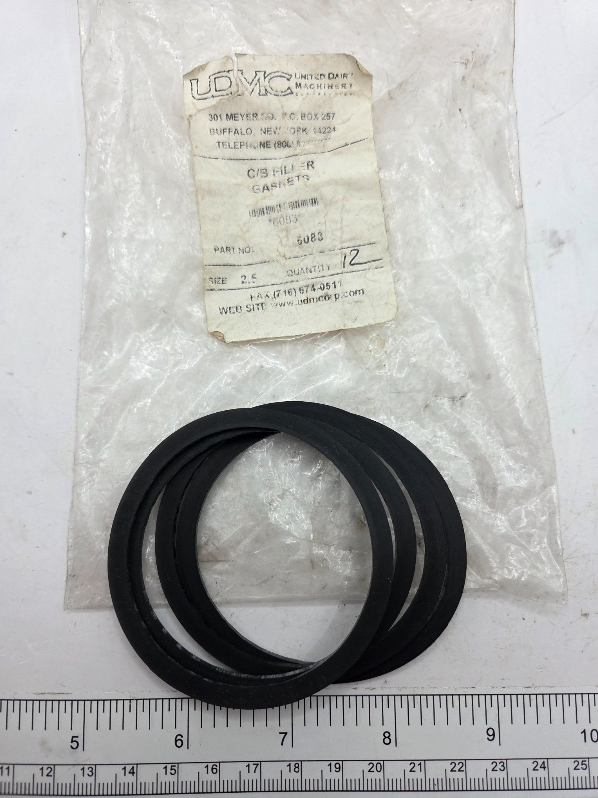 PACK OF 4 UDMC C/S FILLER GASKETS 6083, 2-1/2", 0665G
