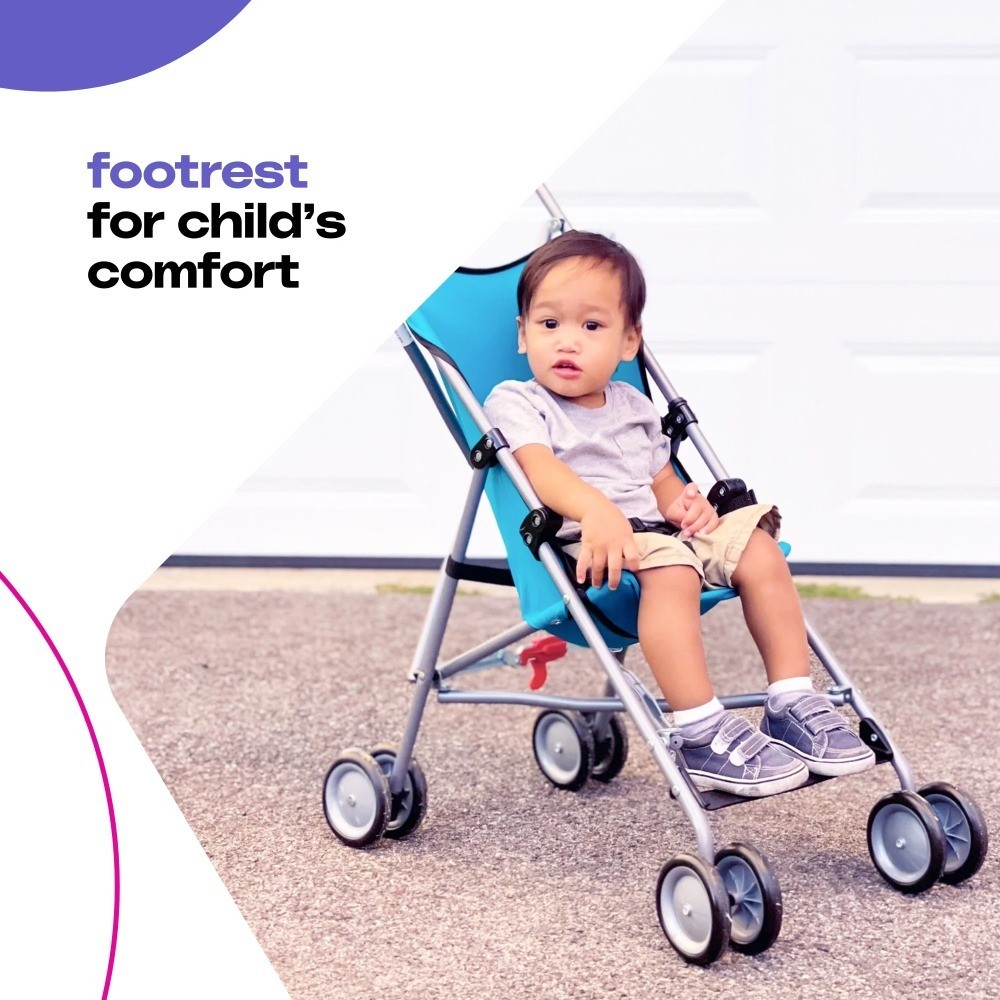 Comfort Height Umbrella Stroller for Toddlers Turquoise