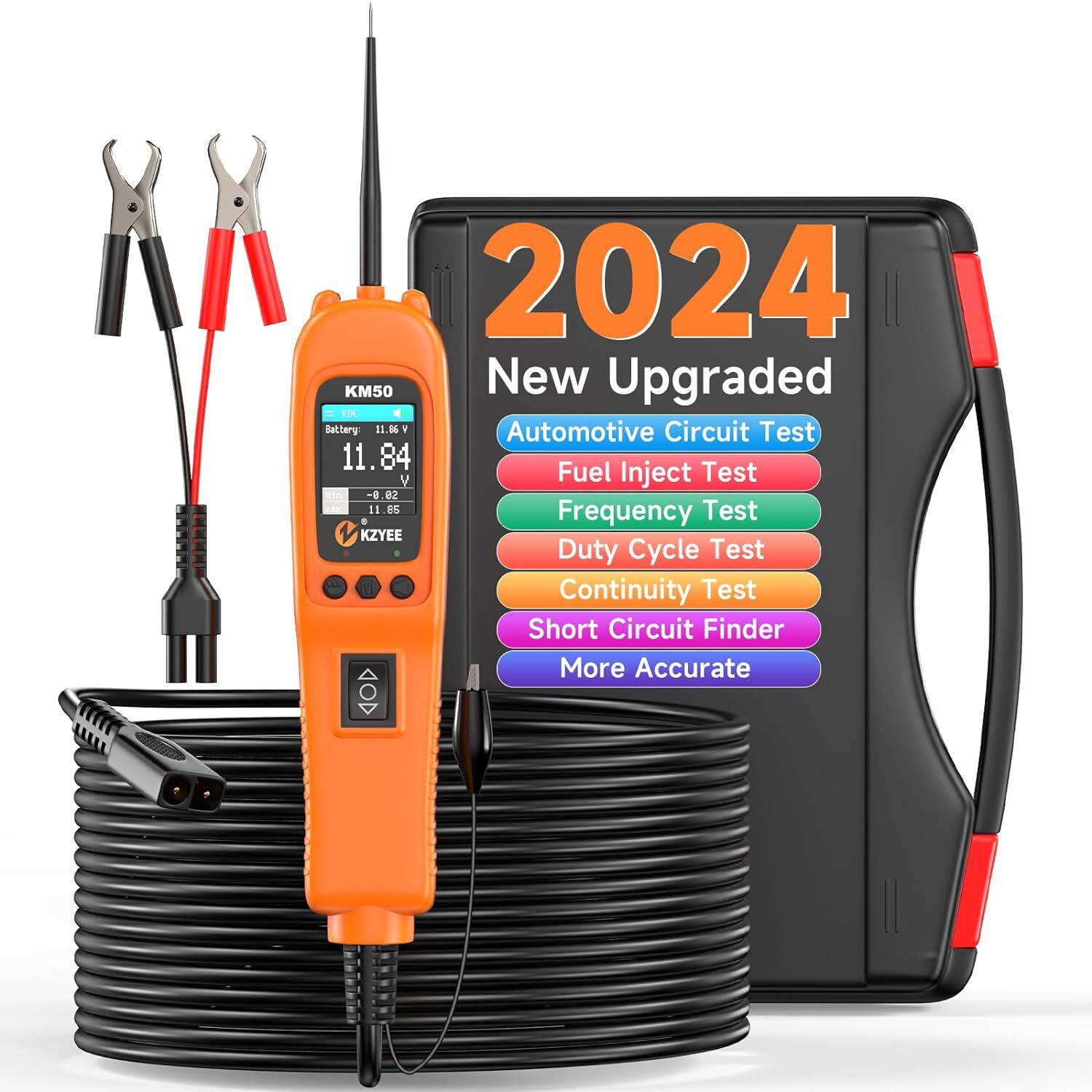 KZYEE KM50 Powerscan Circuit Tester Electrical Power 12V/24V Probe Diagnostic