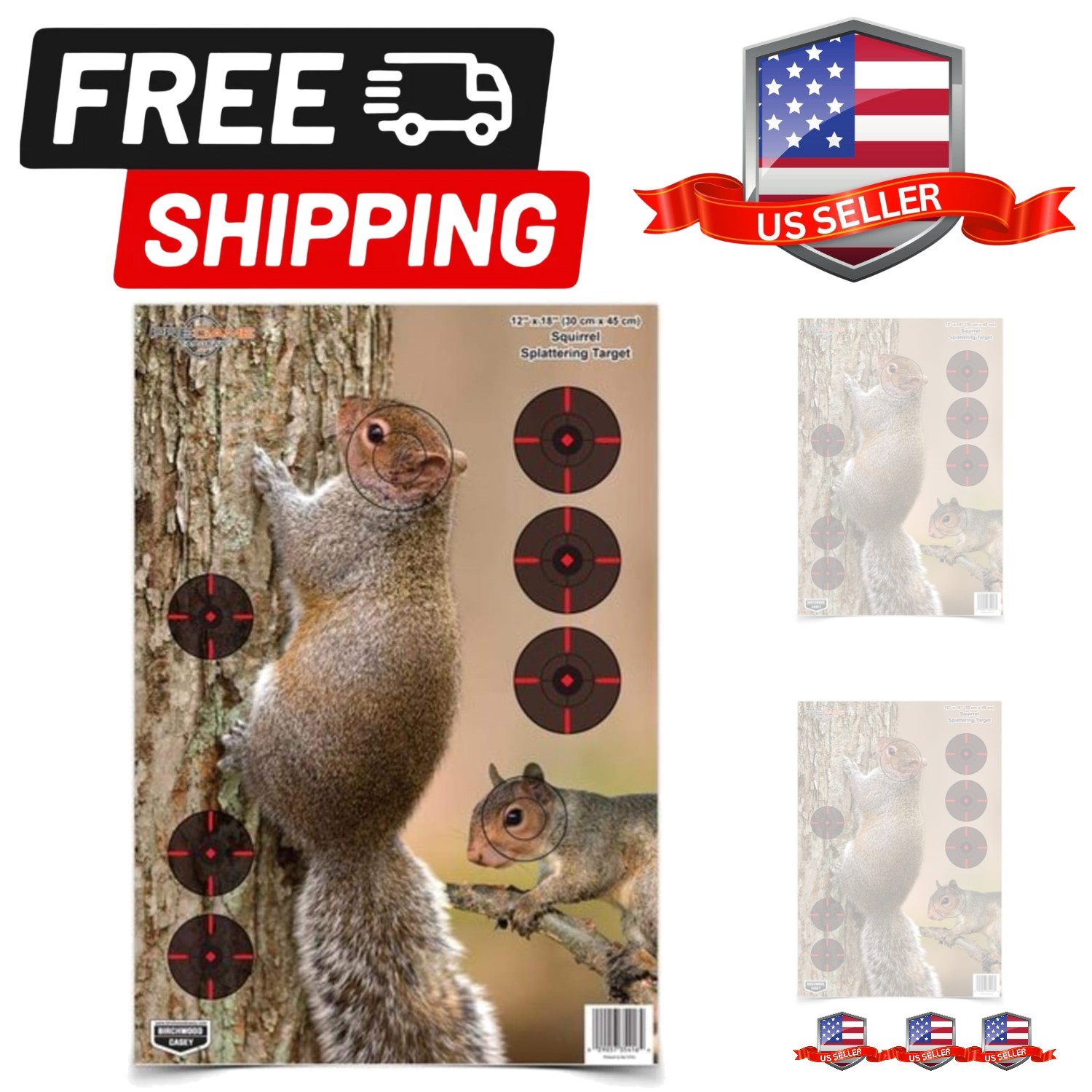 Small Game Animal Targets - Photo-Realistic Instant Splattering Shooting Targ...