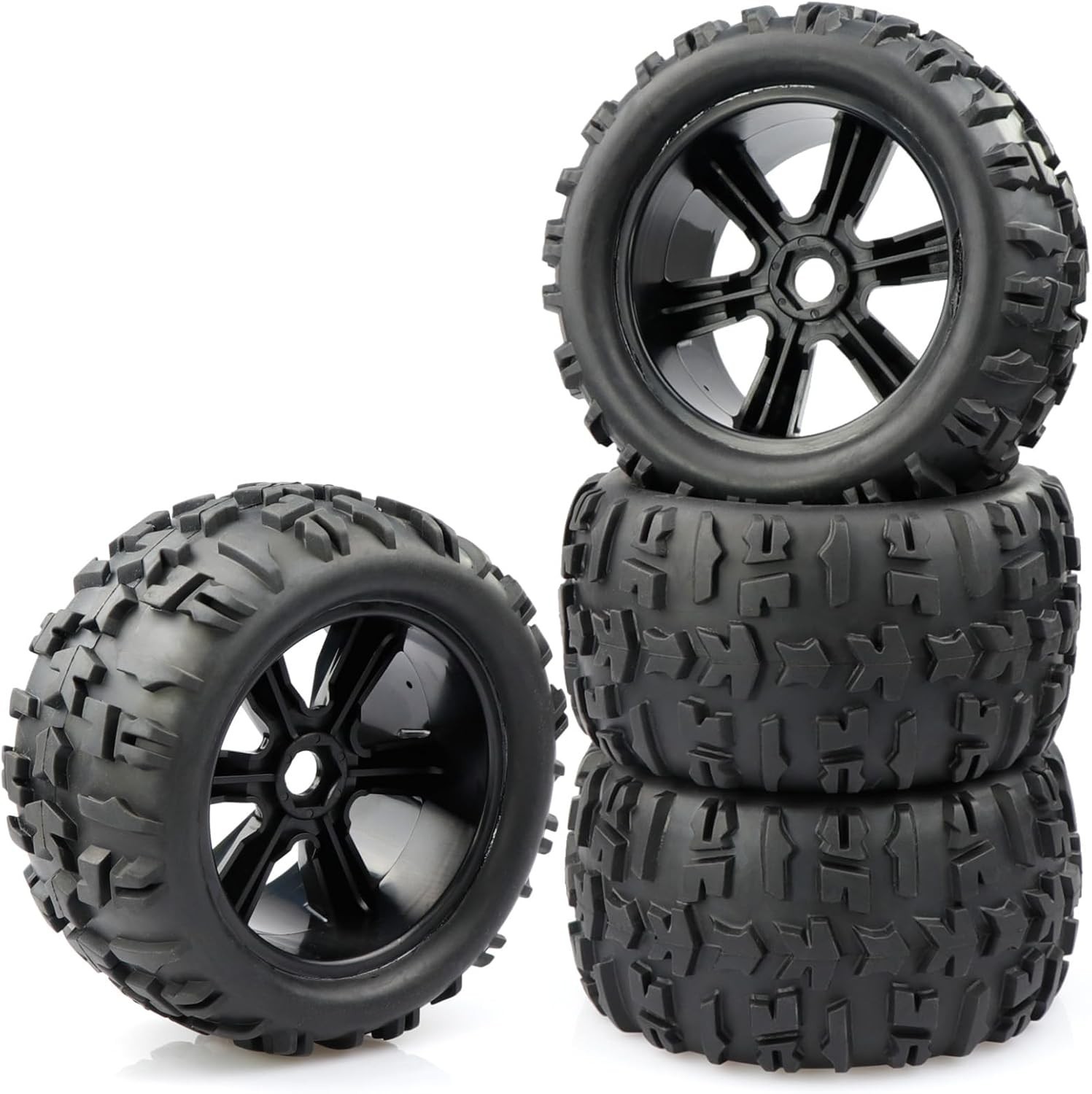 17Mm Hex Wheels and Tires RC Truck Tire and Rims W/Foam Inserts for 1/8 Kraton 1
