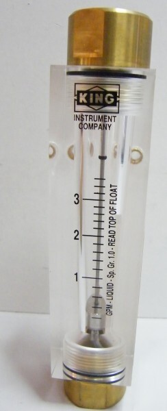 King Instrument 7511112B06 Acrylic Flow Meter -Unused-