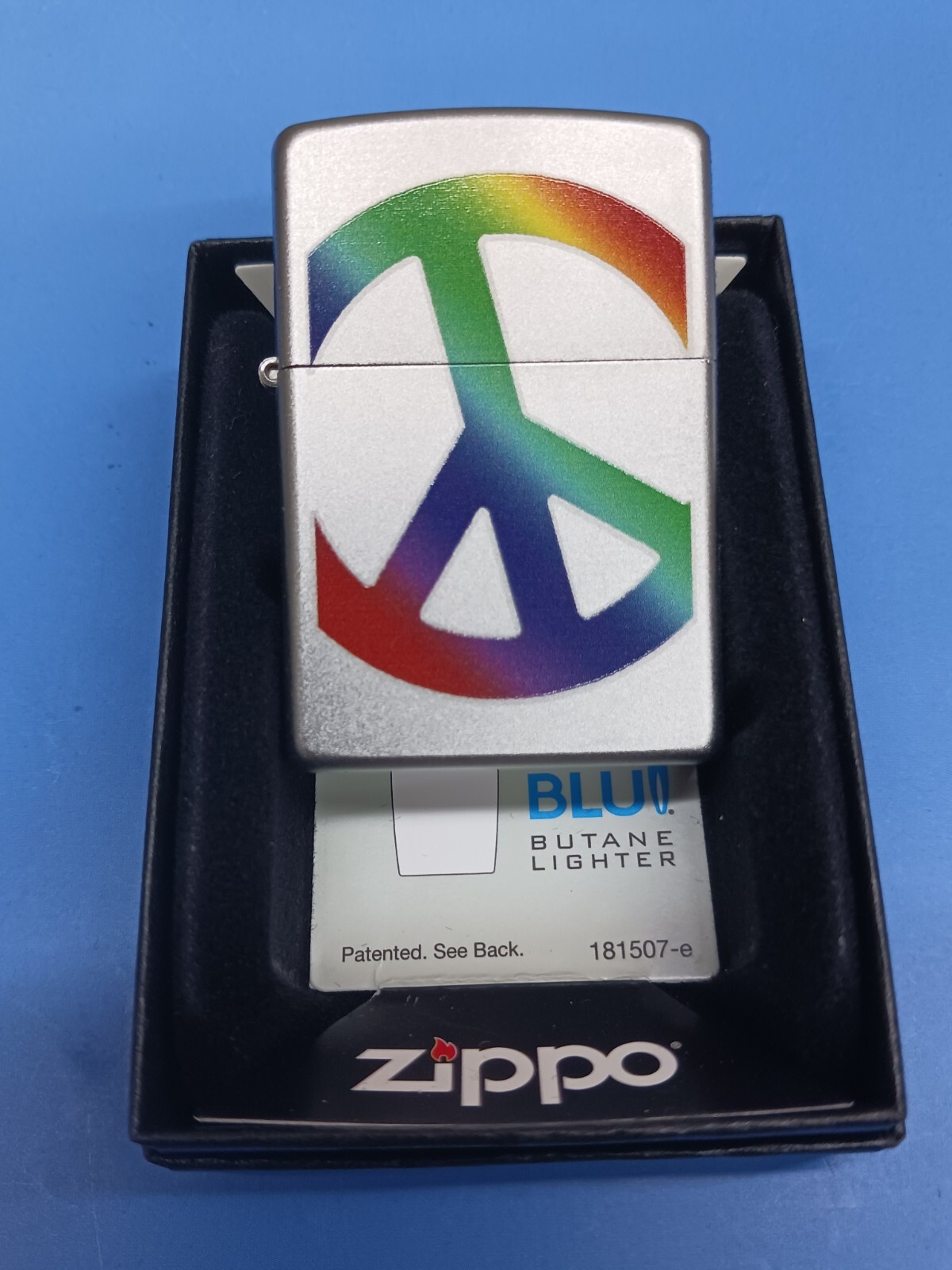 Zippo Peace Sign Satin Chrome 24475