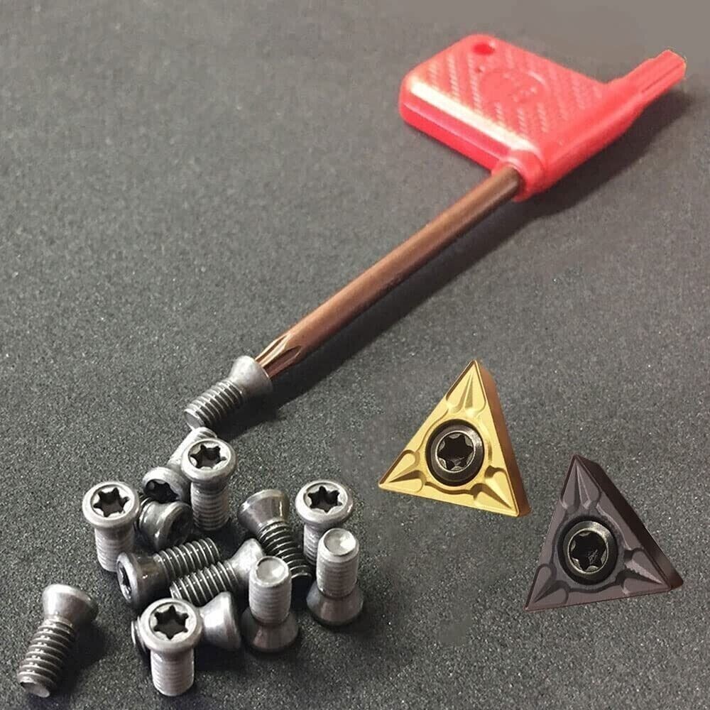 10PCS TCMT16T304 carbide Turning insert +T15 wrench + 10PCS M4x10 Screws