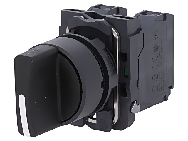 XB5AD53 Switch: Rotary - 22mm Rod.Pos: 1 NO x2 Black Missing IP66 SCHNEIDER ELE