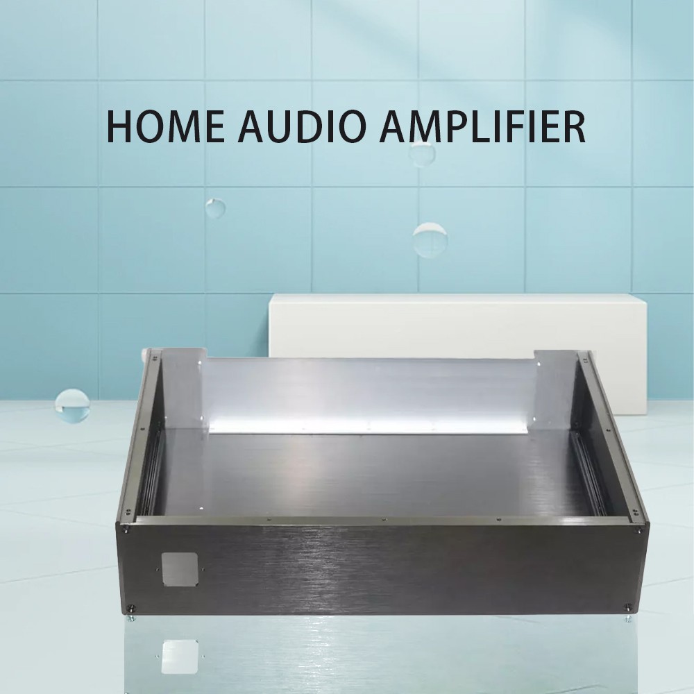 DIY HiFi Class AB Aluminum Chassis Audio Amplifier Case Size D307 W430 H90mmW6
