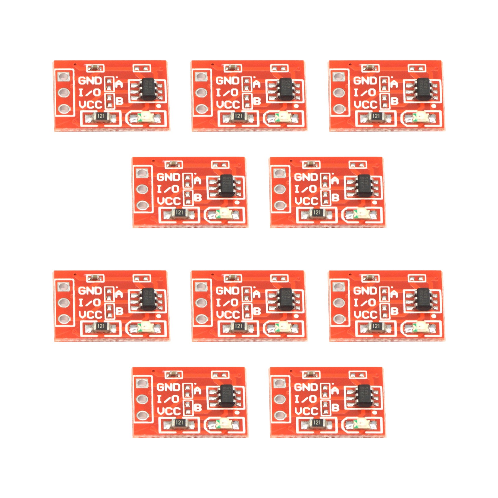 10Pcs TTP223 Touch Key Switch Module Self-Locking/No-Locking Capacitive