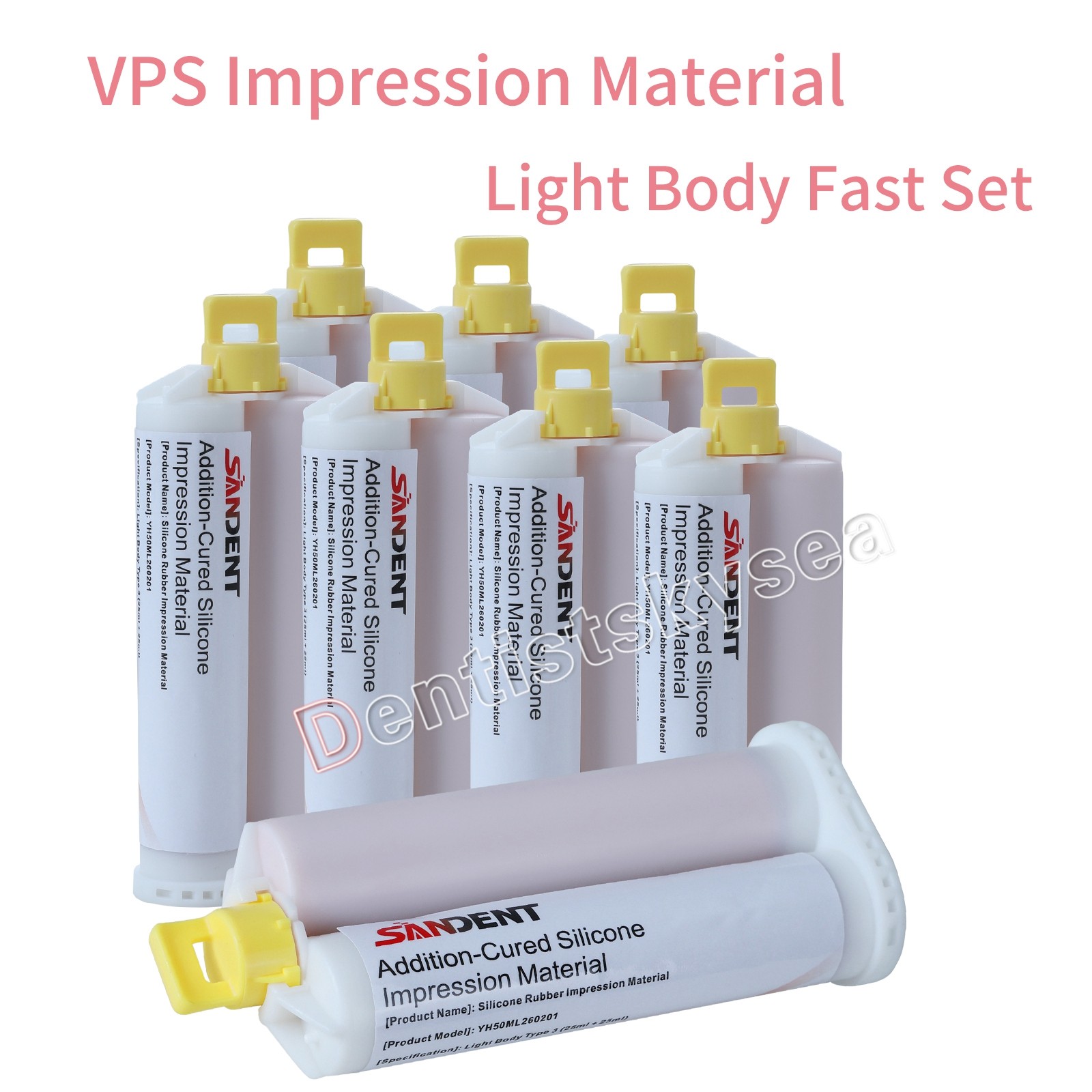 8 X 50ML VPS Bite Registration Material Unflavor Cartridges Dental PVS