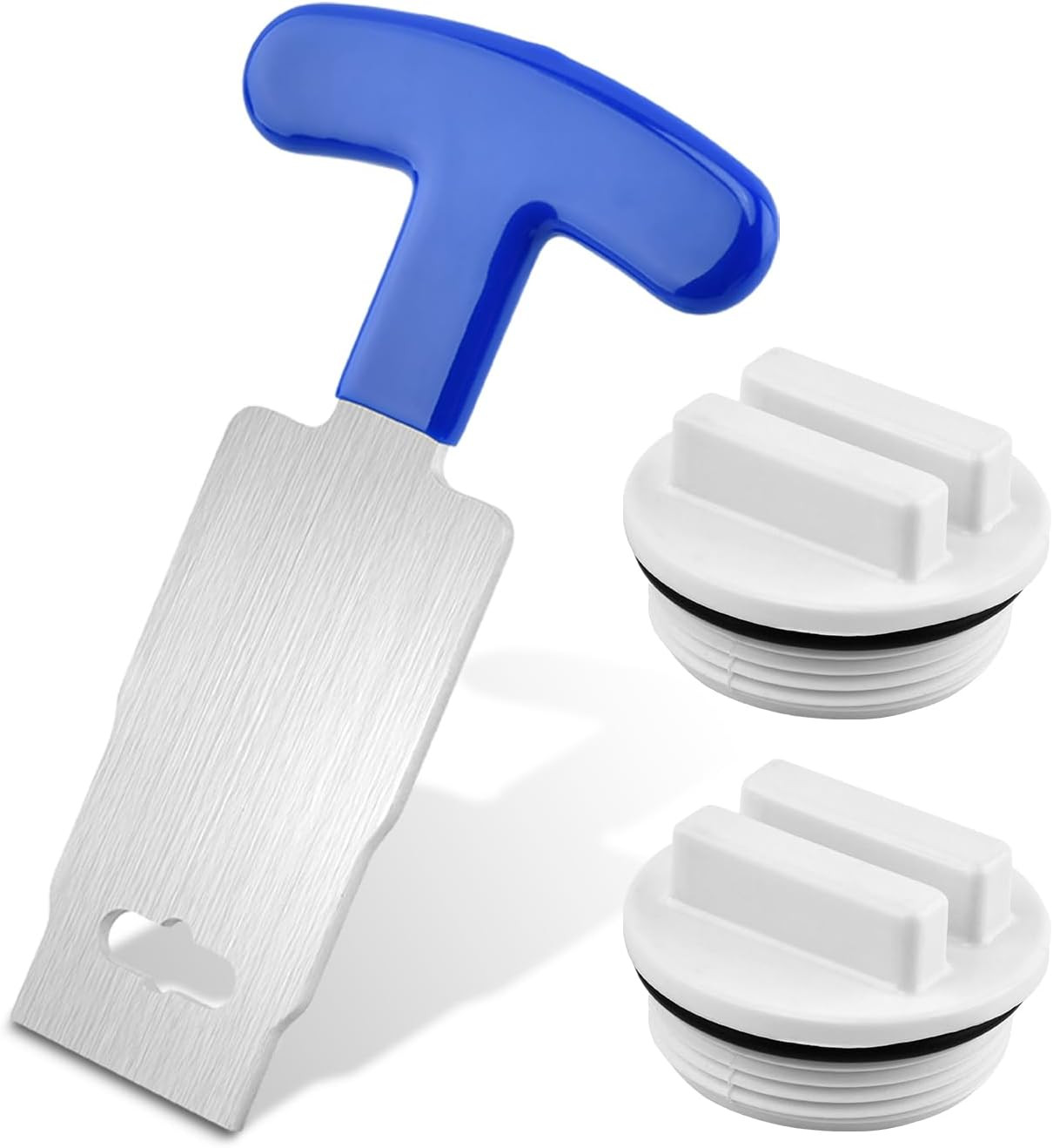 2Pk 1.5" Threaded Pool Plug with 1Pk T Wrench 1 1/2 Inch Pool Jet Spa Return Lin