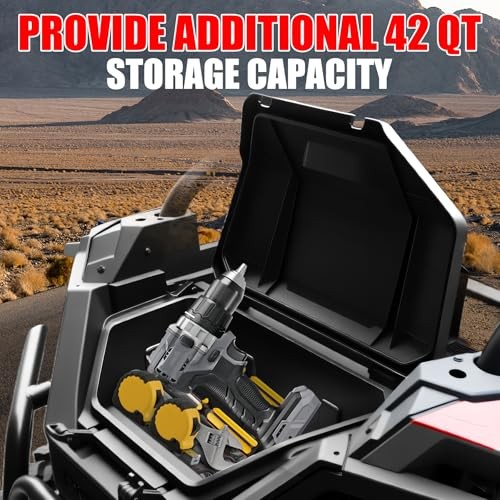 UTV Rear Cargo Storage Box for Polaris RZR PRO XP/XP4, Water Resistant 42QT