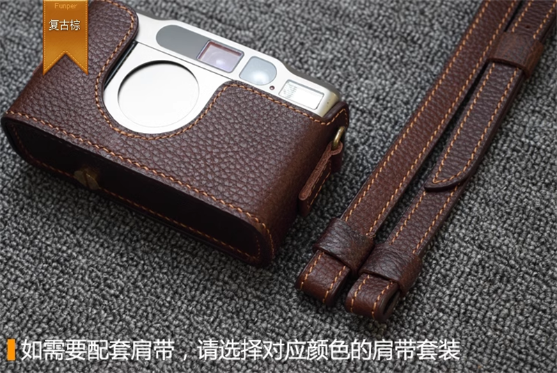 Handmade Camera Half Case Genuine Leather Protective Cover for Contax T2
