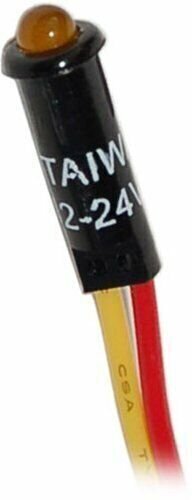 Blue Sea LED Indicator Light 12/24V DC Push-In Installation Amber 8033