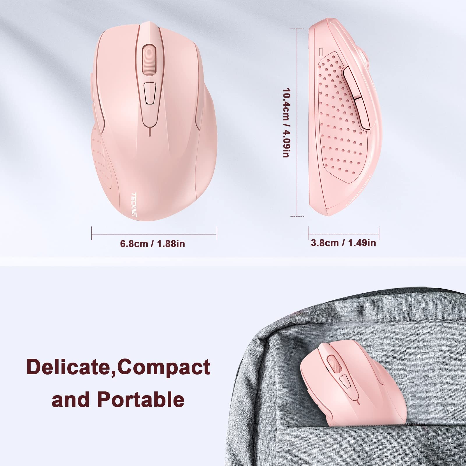 Wireless Mouse, 2.4G Ergonomic Optical Mouse, Computer Mouse for Laptop, PC, ...