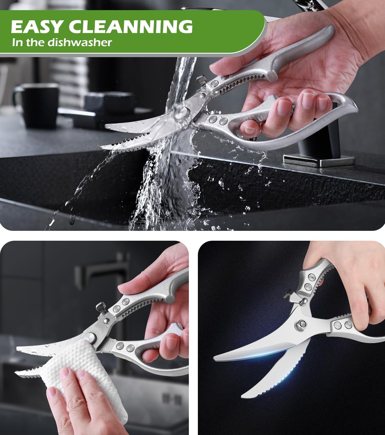 Poultry Shears – Kitchen Shears & Multipurpose Kitchen Scissors for Meat, Chi...