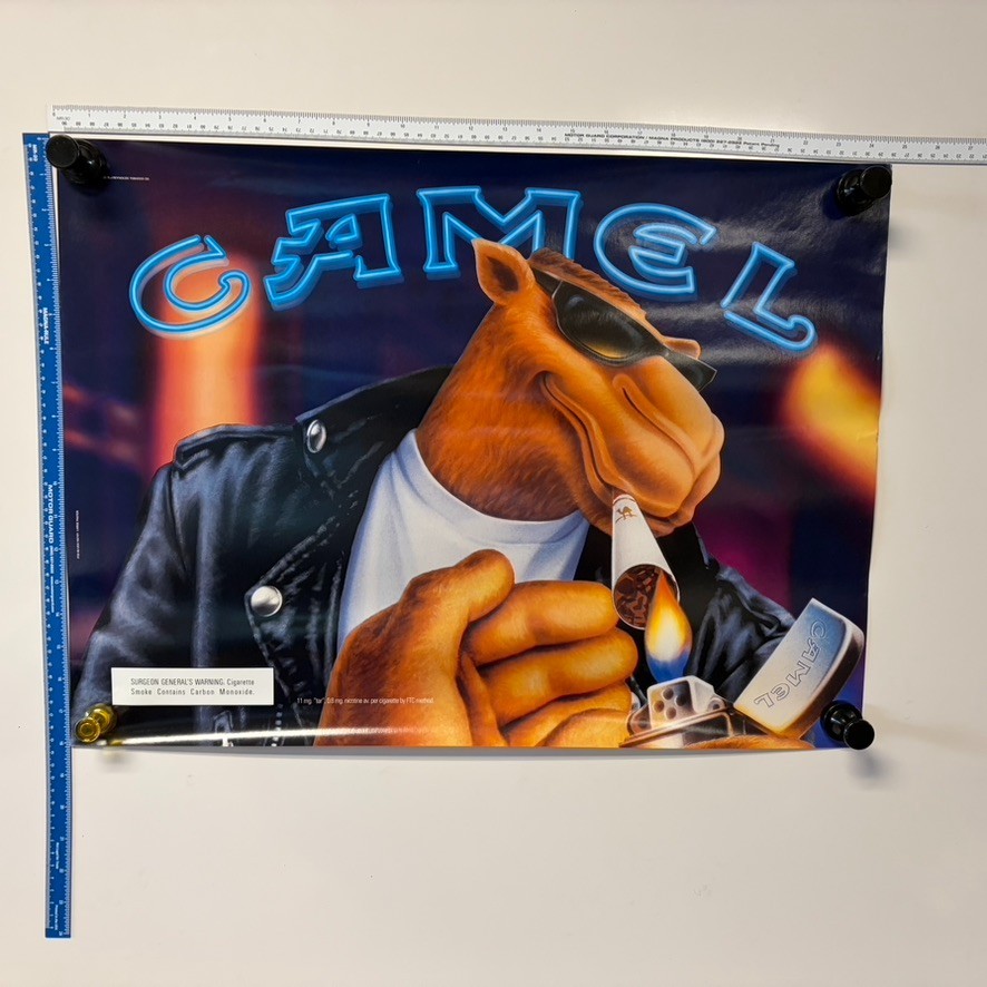 Rare Camel Joe collectible poster 18X24 from 1996 New NOS Leather Jacket Fonzi