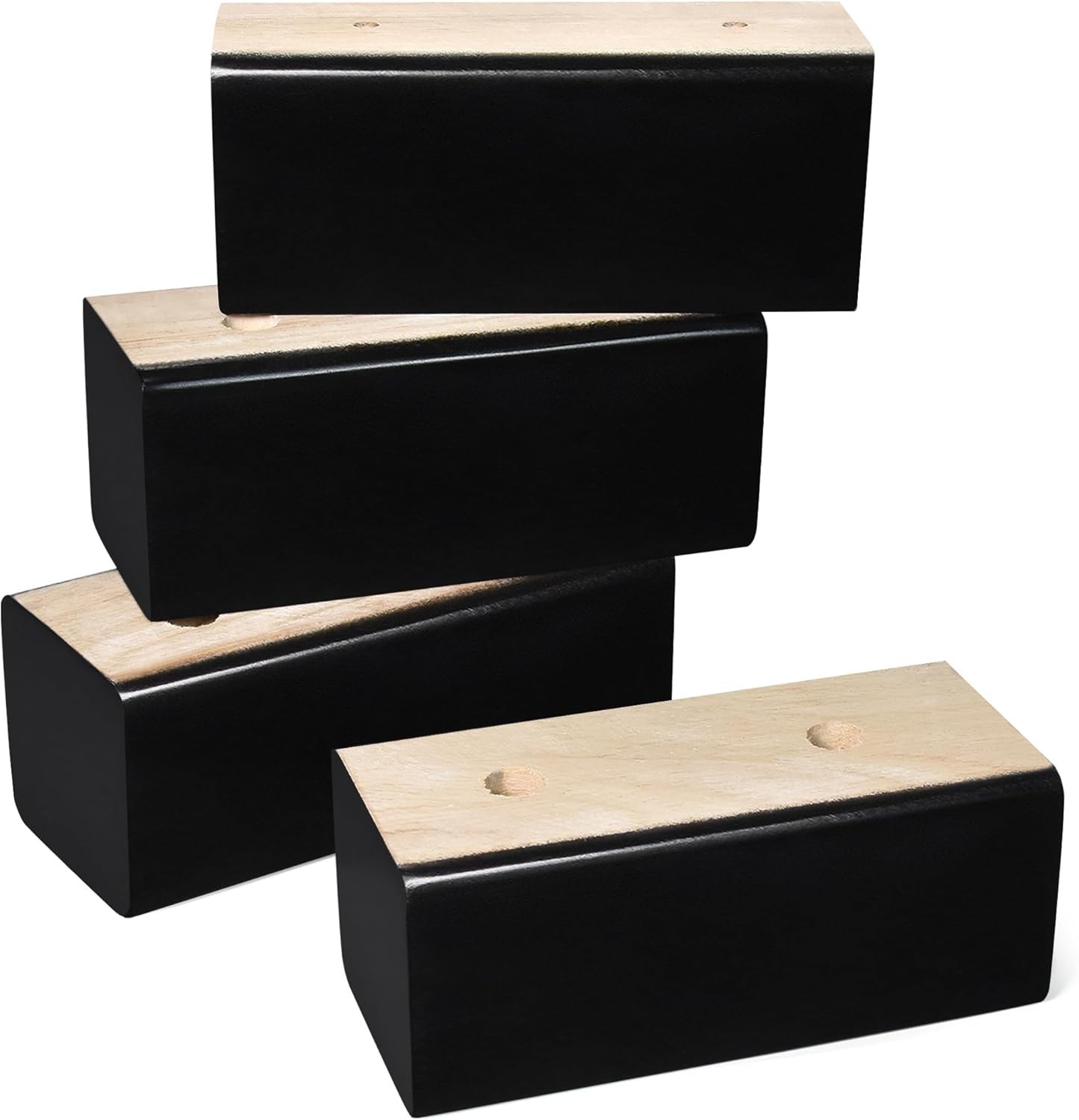 Wood Bed Risers Black 2 inch)