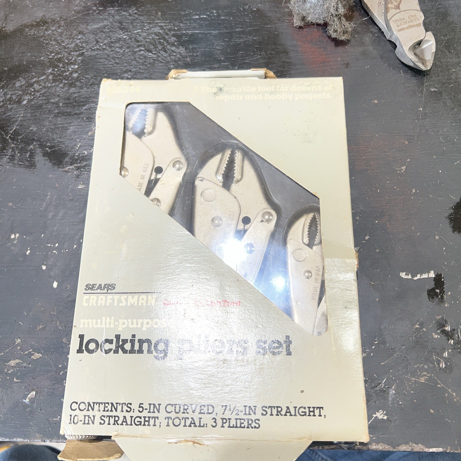 Sears Craftsman USA Nos 3pc Vintage Pkg Locking Plier Set 45344 Vise Grip
