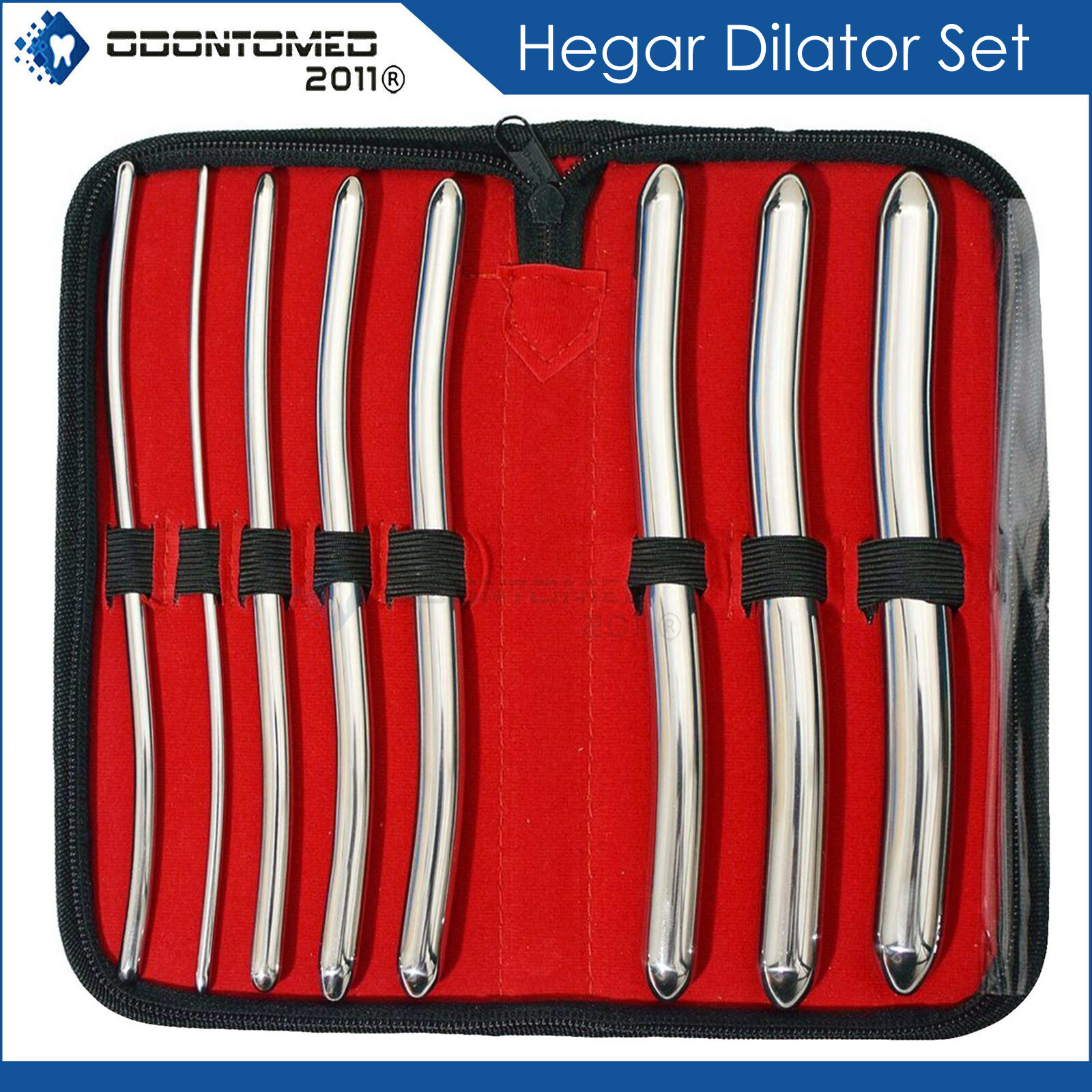 ODM Hegar Uterine Dilator Set of 8 Double ended 7.5"