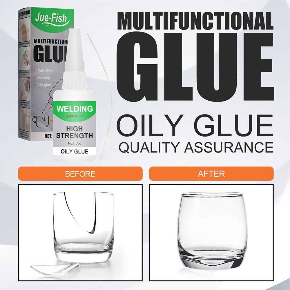Jue-Fish Glue, 50ML Welding High-Strength Oily Glue, Multifunctional Oily Glue