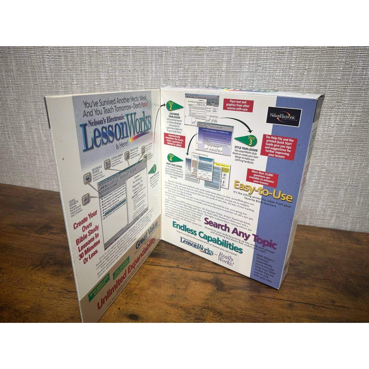 Nelson's Electronic LessonWorks Bible Study Software Windows 95 New 039-5 (18)