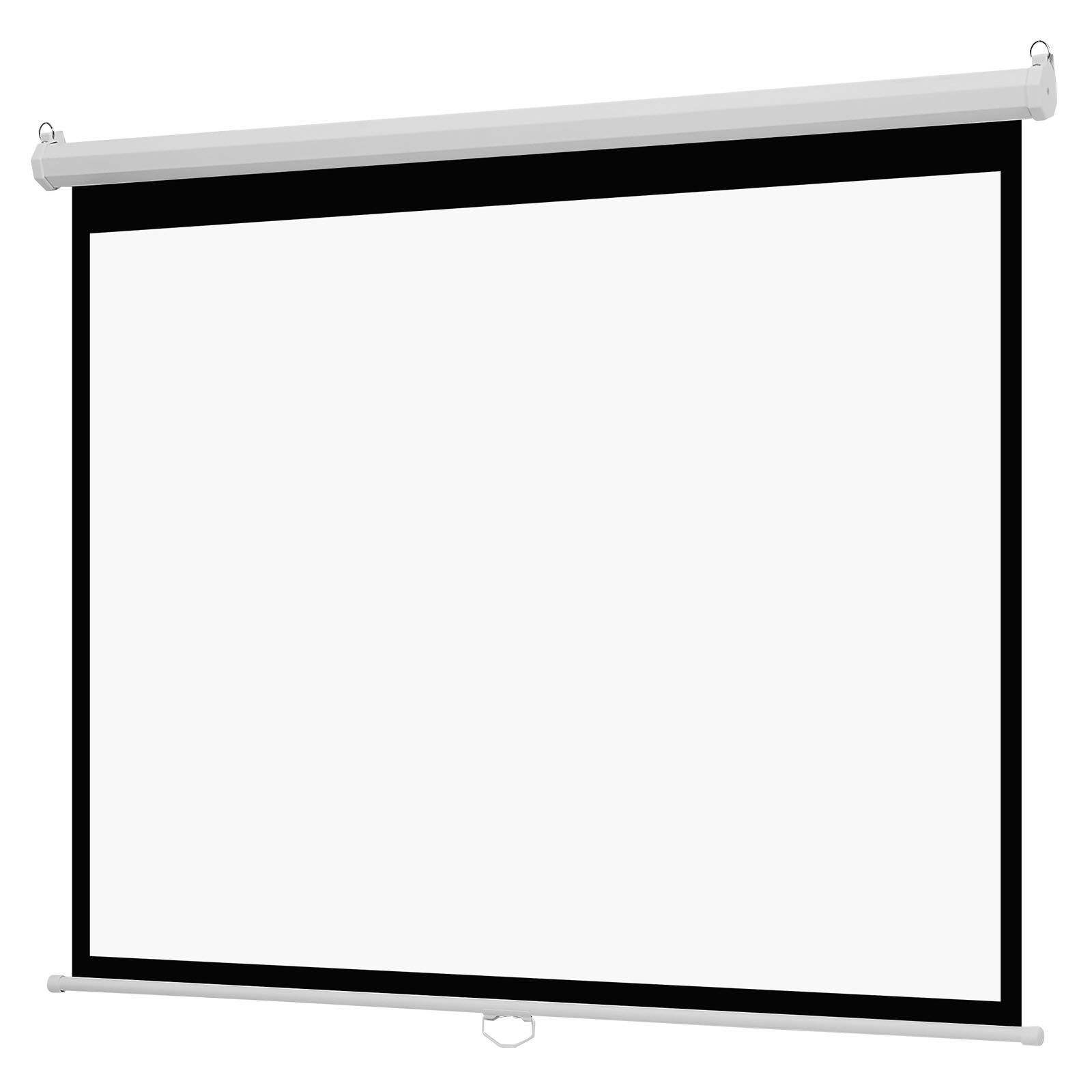 72in Retractable Projector Screen 4:3 HD Pull-Down Wall Mount