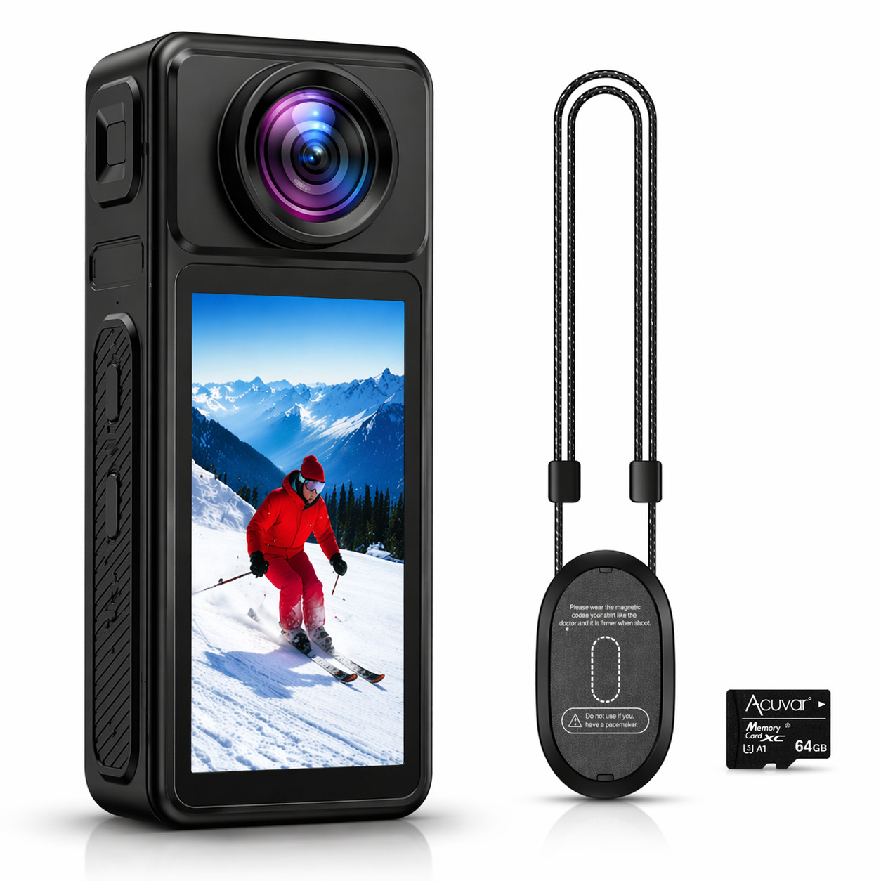 Mini Body Camera HD 4K Portable Police wearable Cam w/ Audio Record 64GB 270*