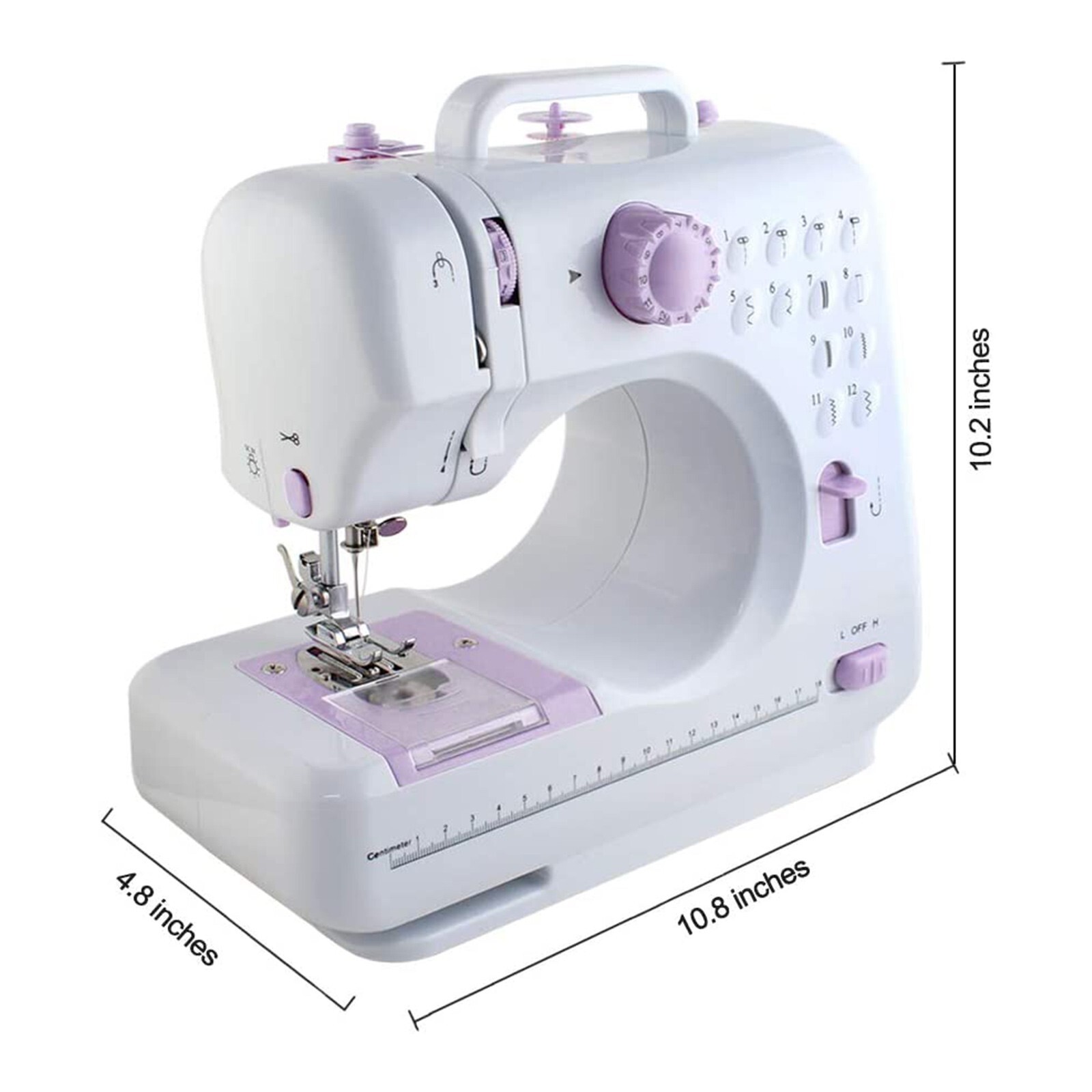Electric Sewing Machine Portable Crafting Mending Machine 12 Built-In Stitches