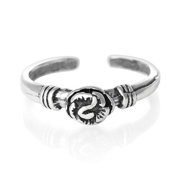 Rose sterling silver toe ring-SALE CLEARANCE