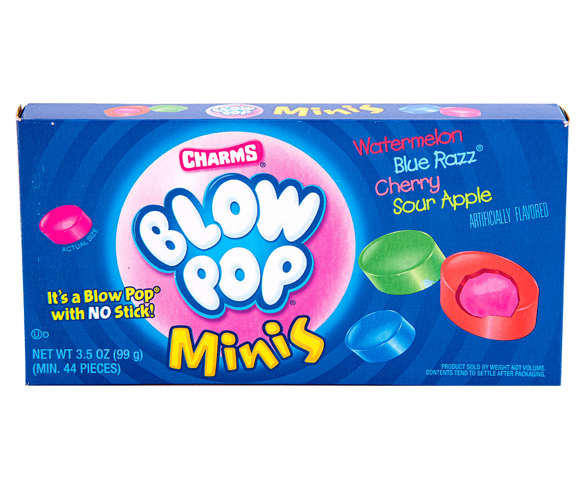 Charms 3.5 oz. BLOW POP MINIS Bubble Gum Filled ** BB 1/2027 **