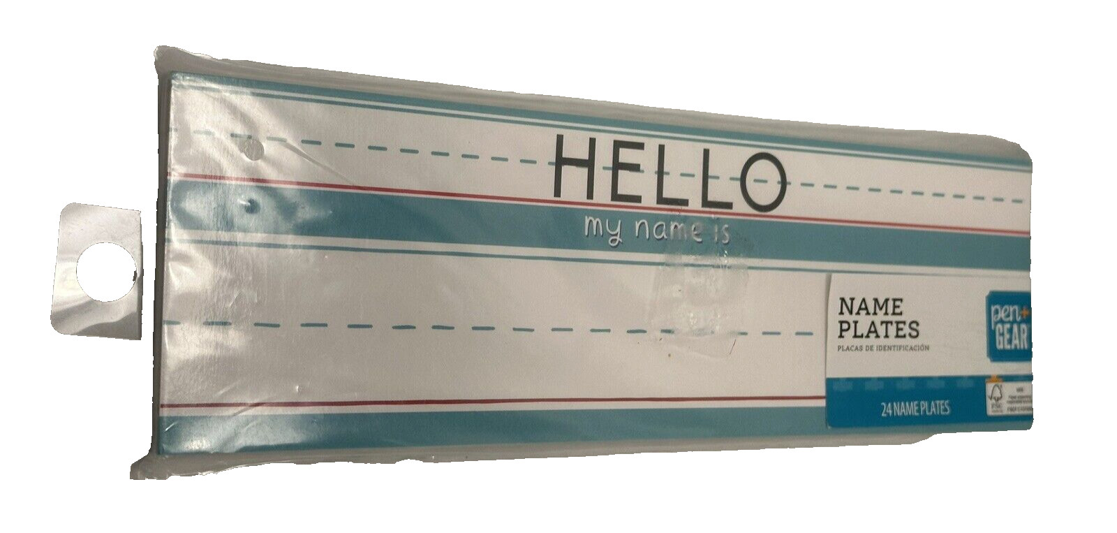 pen gear teacher school supplies name badge hello my name 24 count