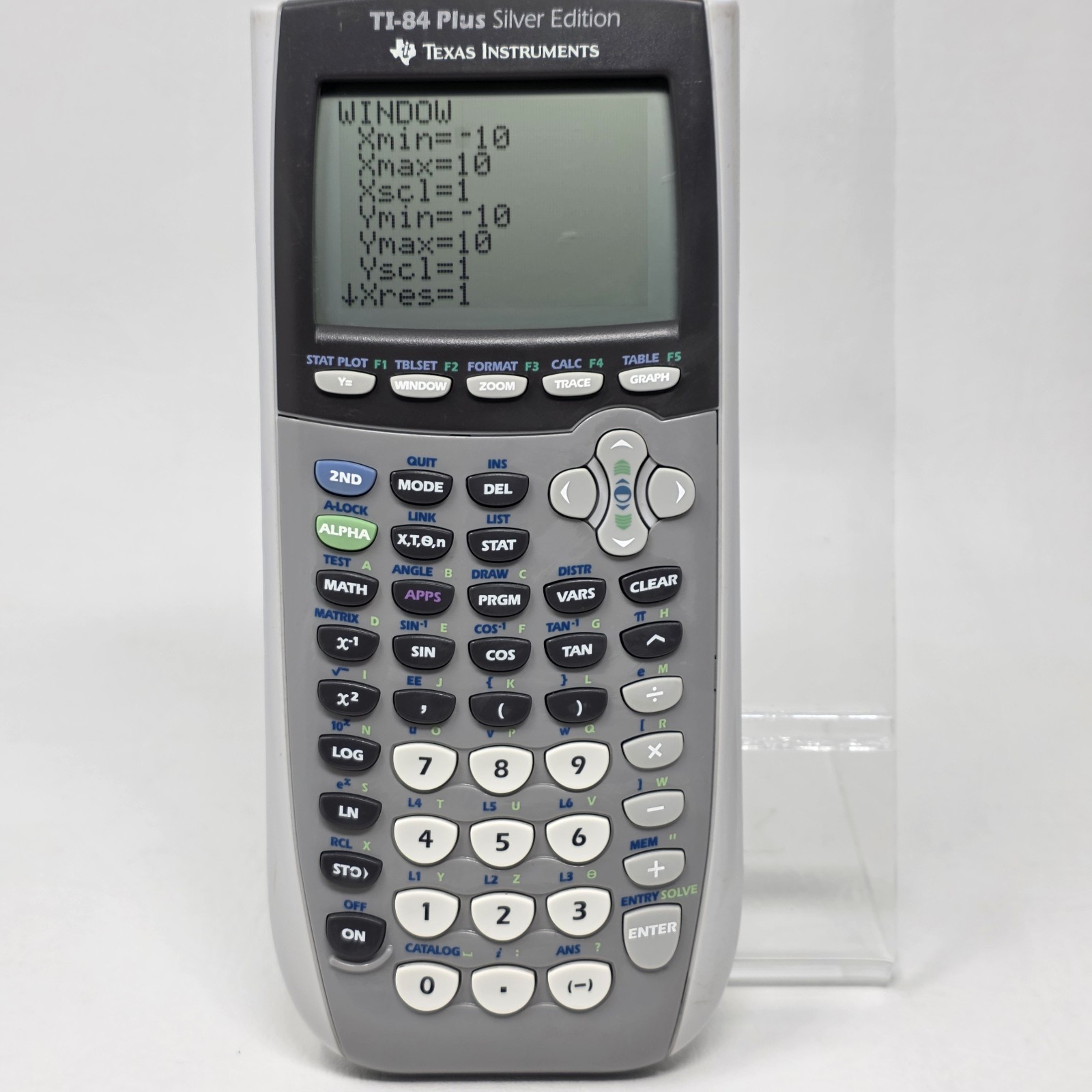 TI-84 Plus Silver Edition Graphing Calculator Gray/Black Working Condition Used