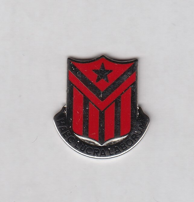 US Army 554th Engineer Battalion DUI crest c/b clutchback badge V-21