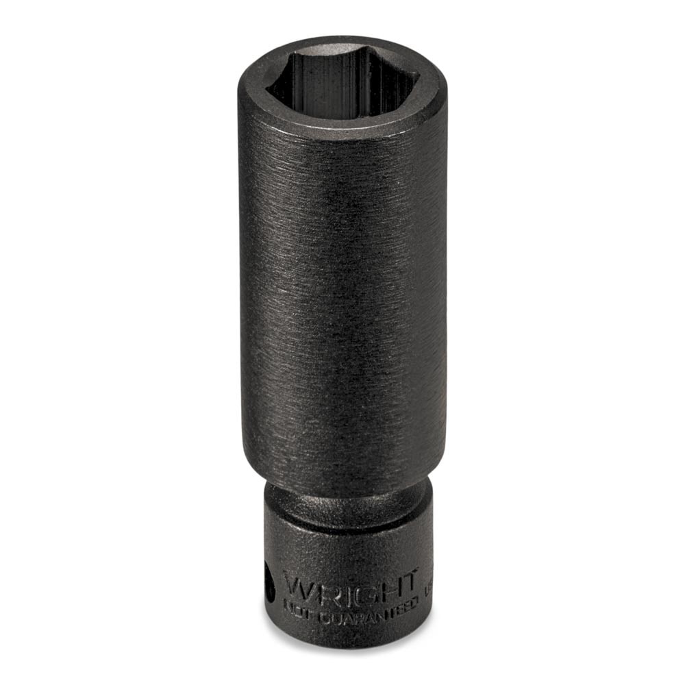 Wright 3956 3/8" Drive Black Flex Deep Universal Power Socket 6 Pt SAE 1/2"