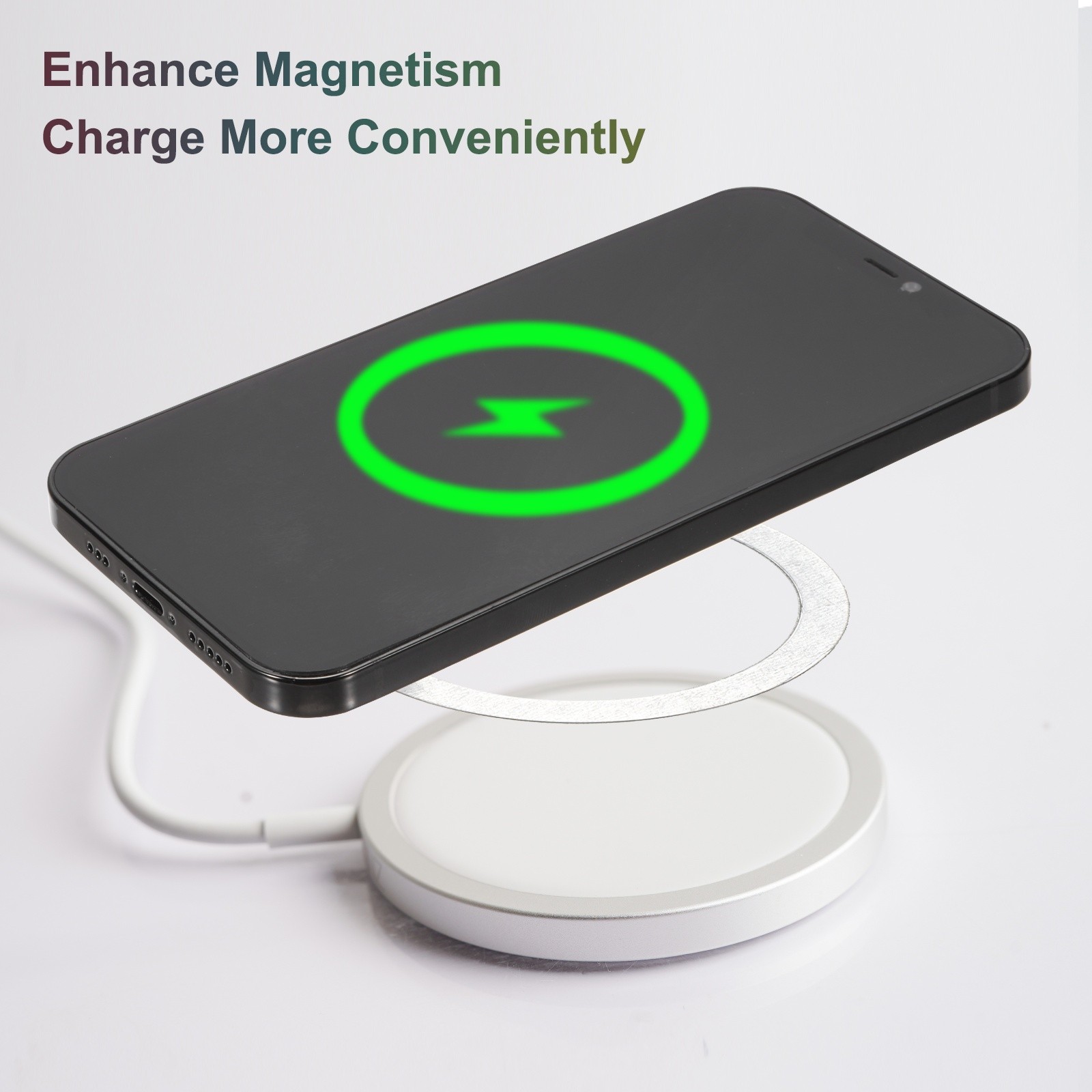 8Pcs Magnetic Adapter Ring, Magnetic Wireless Charger Conversion Kit, Rose Gold
