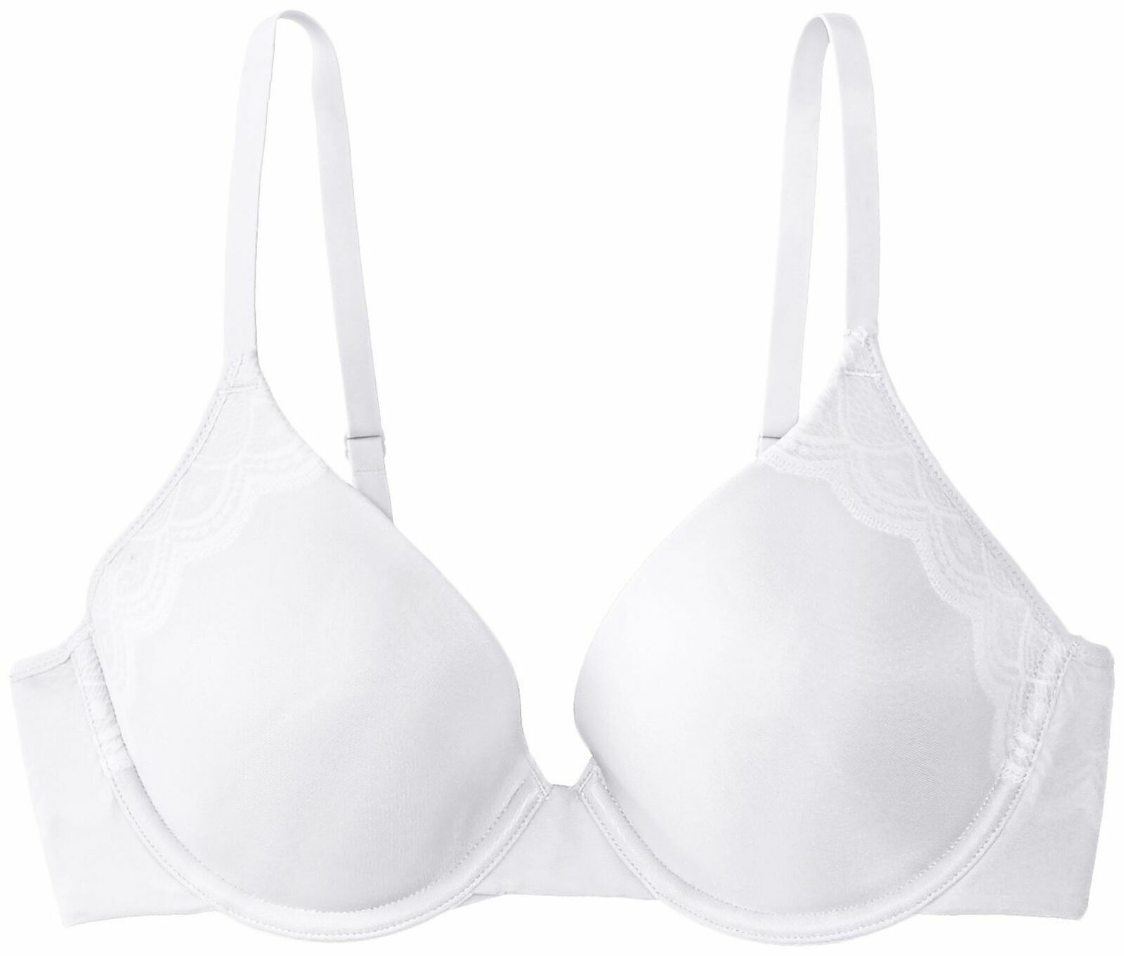 Vanity Fair Beautifully Smooth Secret Lace Underwire Bra 75209 White 38B NWT!