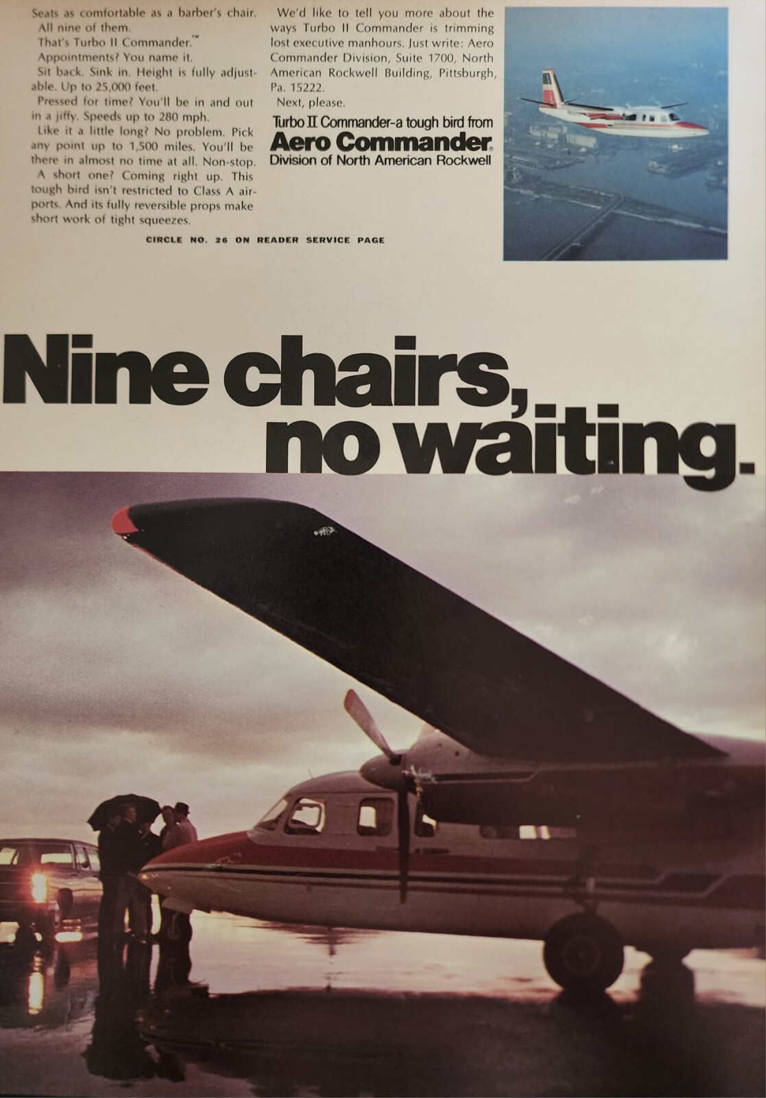 Aero Commander Aircraft Plane Magazine Ad Picture Advertisement