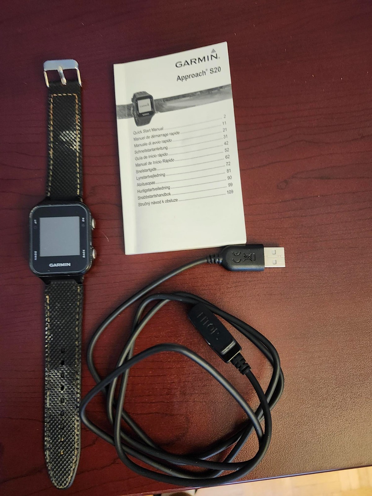 garmin approach s20 gps golf watch - SOLD