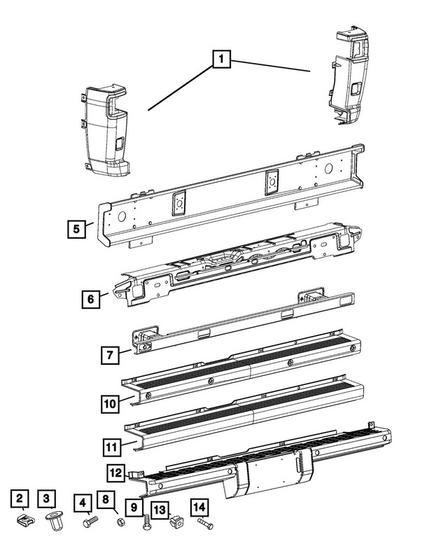 Genuine Mopar Rear Closure Panel 68184193ab