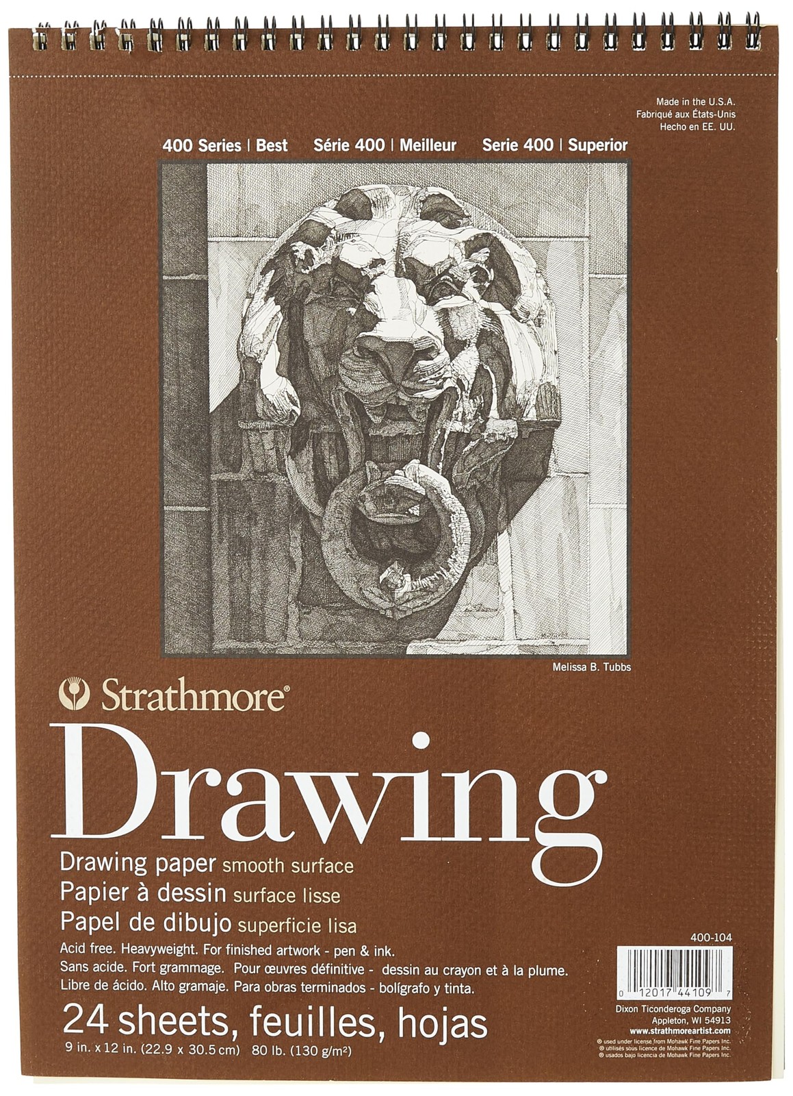 Smooth Drawing Pad 9x12 - 400 Series Cream Micro Perforated Sheets