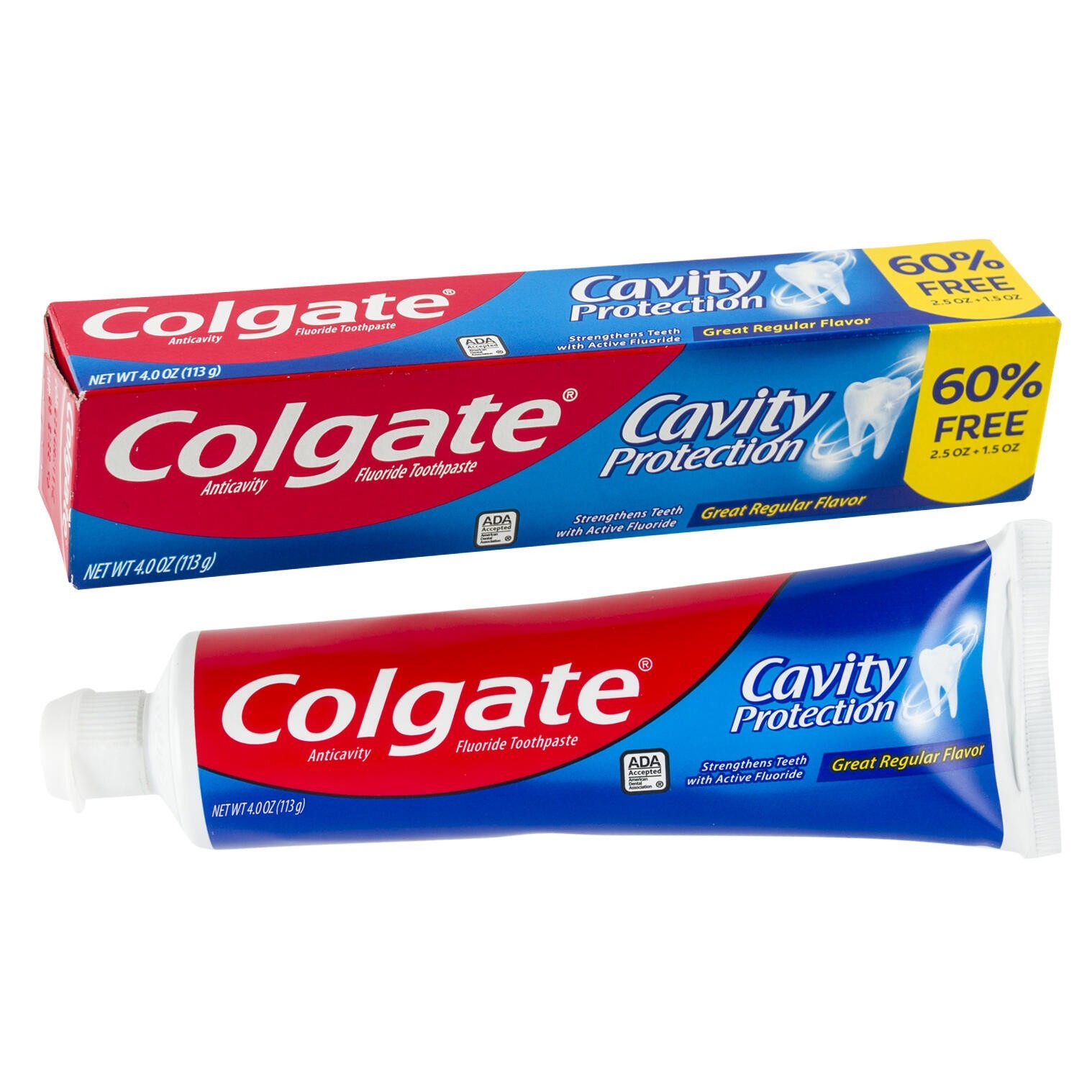 Colgate Cavity Protection Toothpaste 4oz x [4 Pack] Fluoride Anticavity Fresh