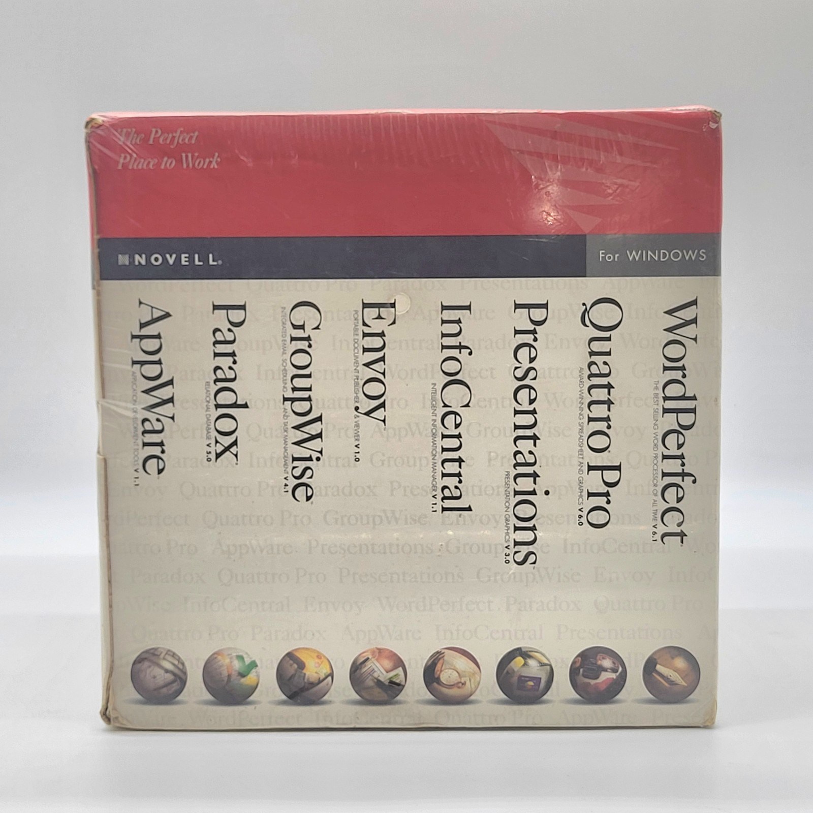 Novell Perfect Office 3.0 NOS Factory Sealed WordPerfect Paradox GroupWise 1995