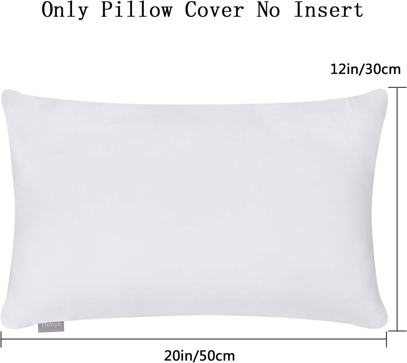 4-Pack 100% Cotton Lumbar Comfortable Solid 12x20inch/30x50cm, White