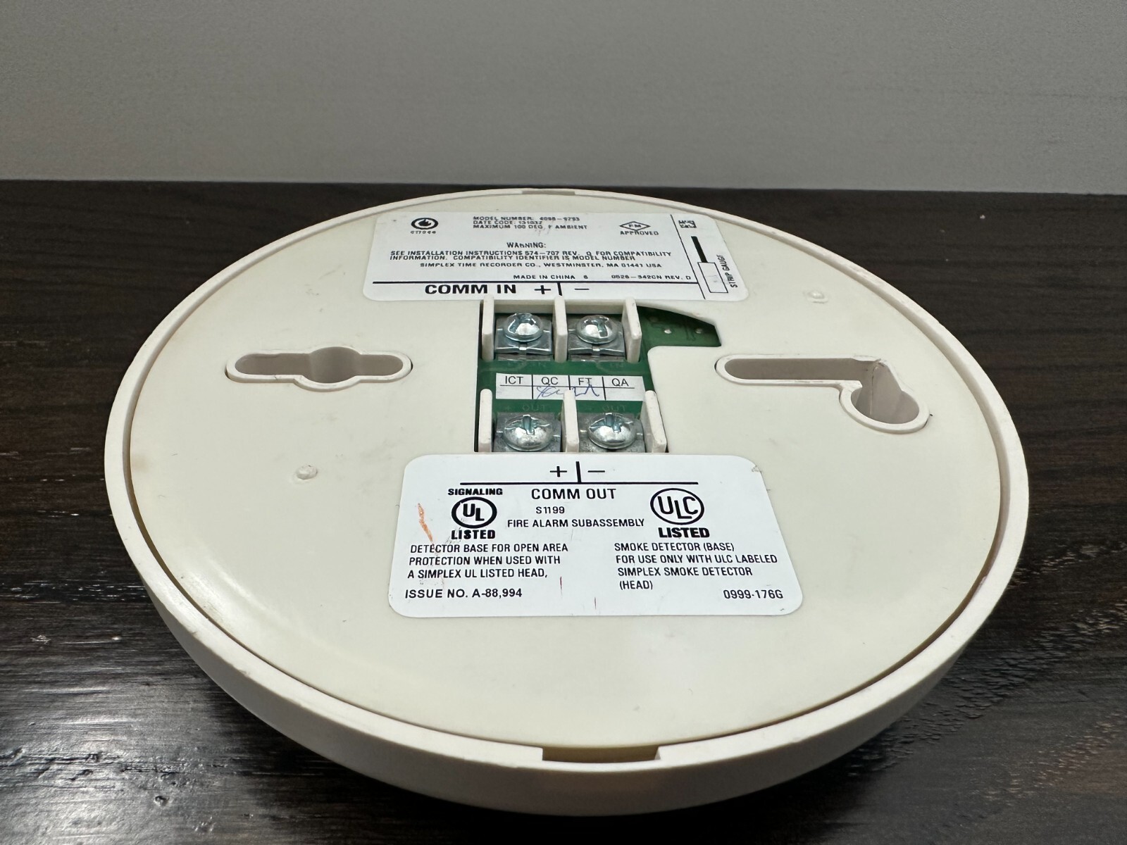 Simplex 4098-9793 SSD Sensor Base FREE SHIPPING !!!